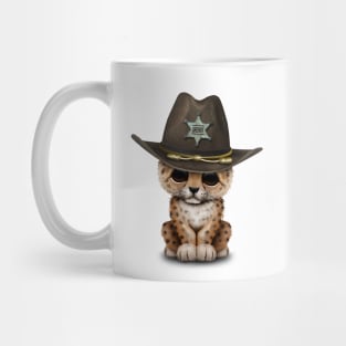 Cute Baby Leopard Cub Sheriff Mug